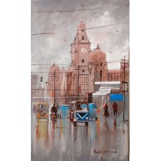 Abdul Hameed, 12 x 20 inch, Acrylic on Canvas, Cityscape Painting, AC-ADHD-196